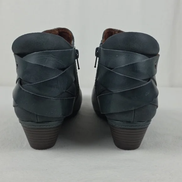 Cobb Hill Leather Ankle Booties Boots Womens 10 Blue Gray - Picture 8 of 15